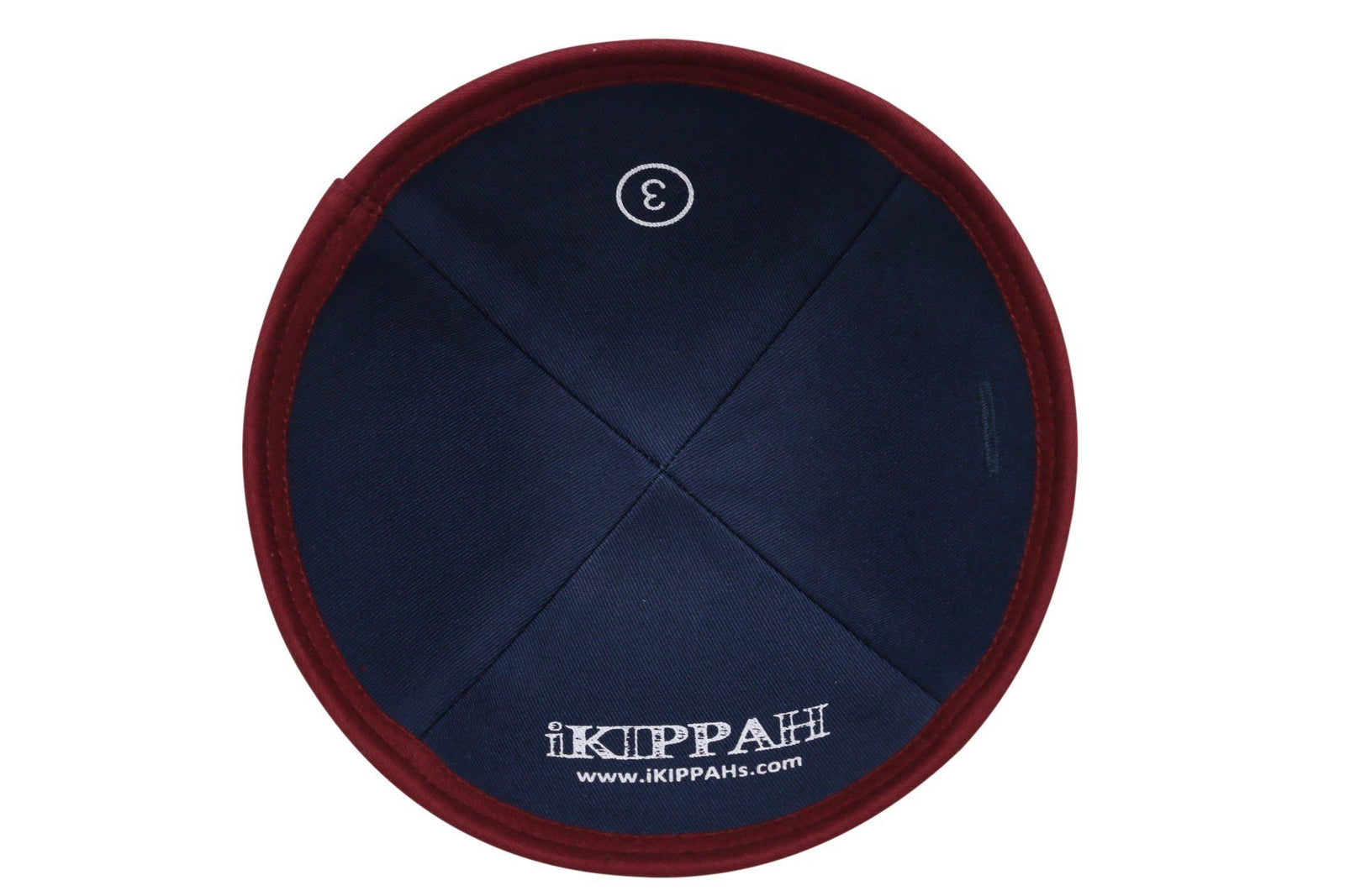 IKIPPAH BURGUNDY COTTON YARMULKE