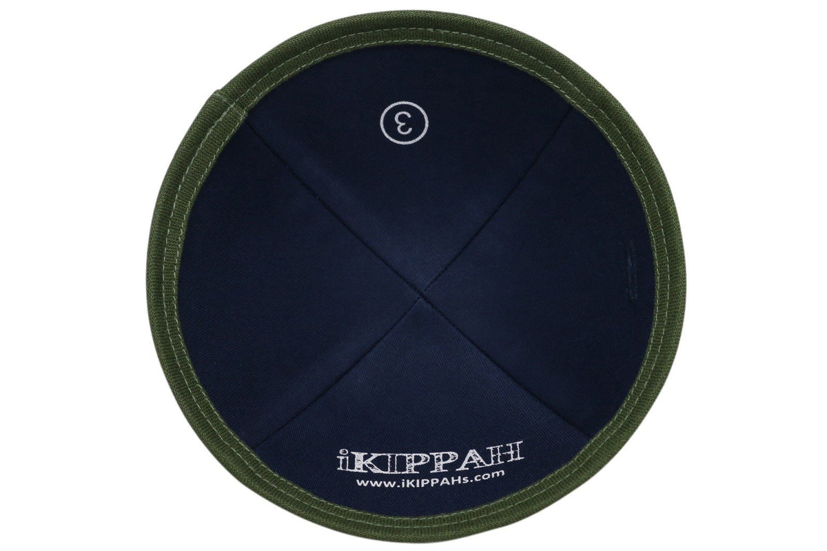 IKIPPAH OLIVE GREEN LINEN YARMULKE
