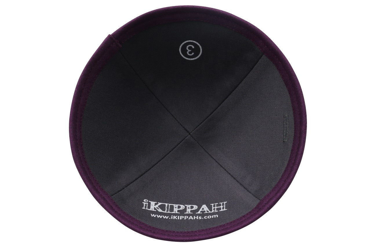 IKIPPAH EGGPLANT COTTON YARMULKE
