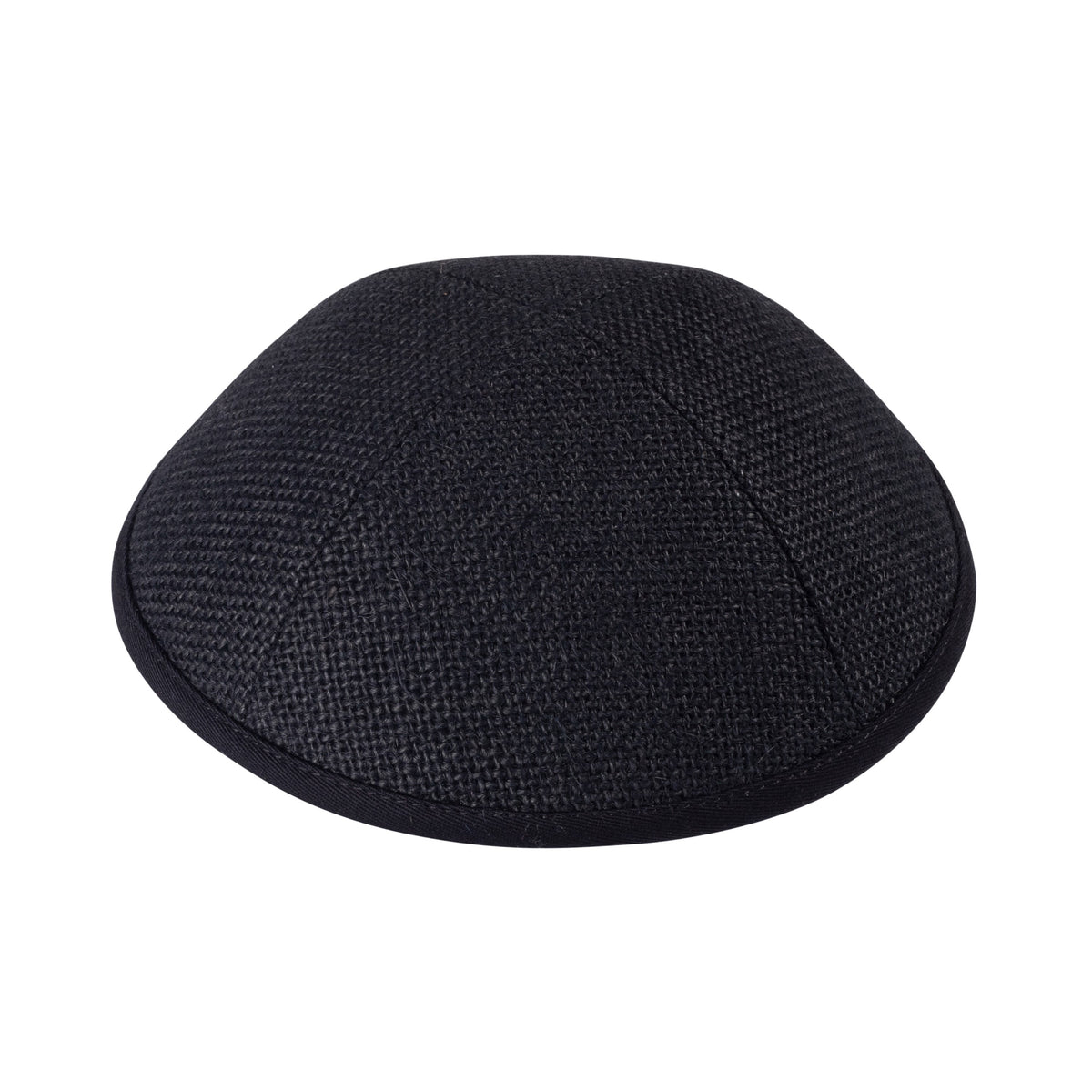 IKIPPAH BLACK BURLAP YARMULKE