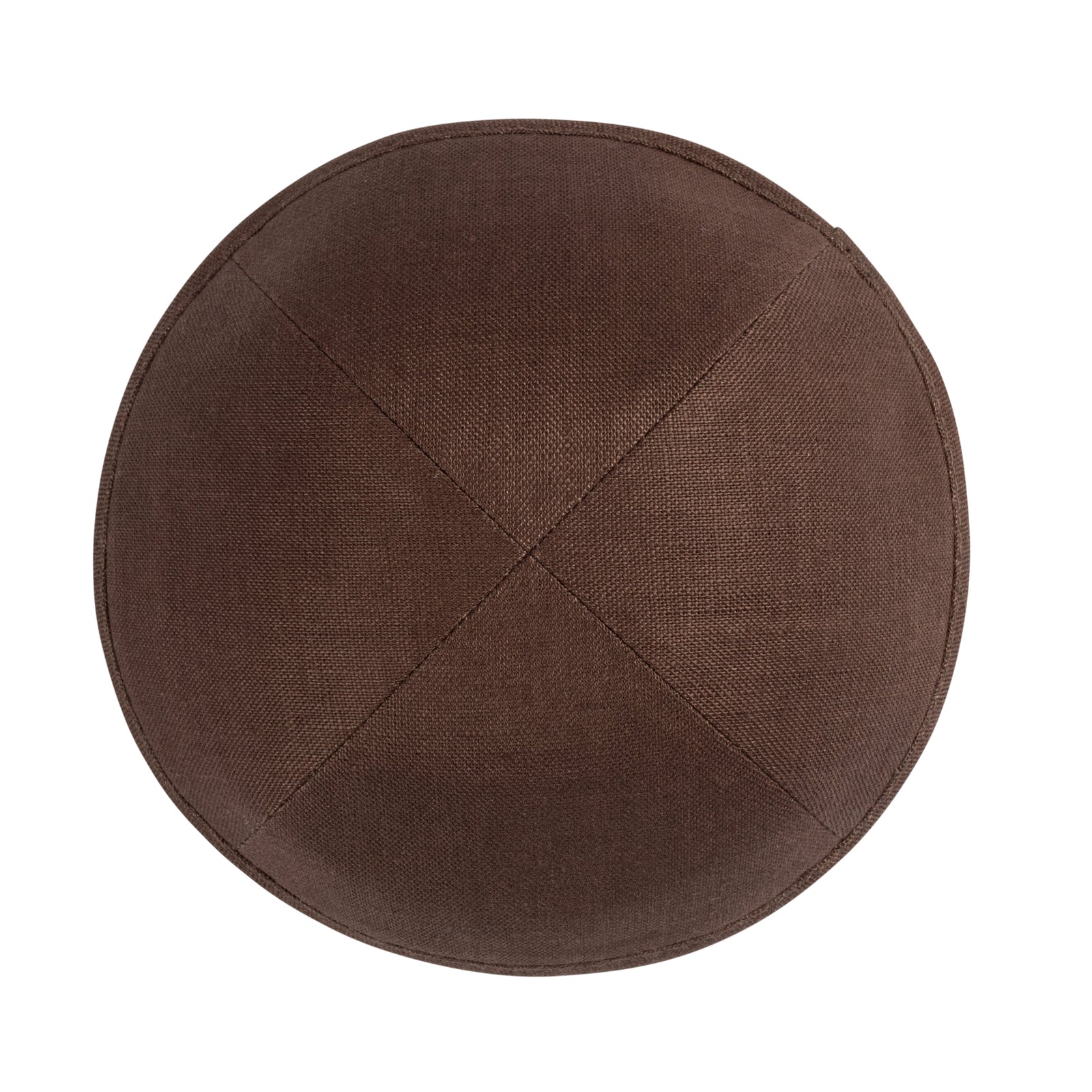 IKIPPAH DARK BROWN LINEN YARMULKE