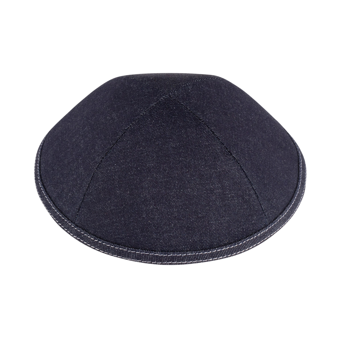 IKIPPAH NAVY DENIM W/ WHITE STITCHING YARMULKE