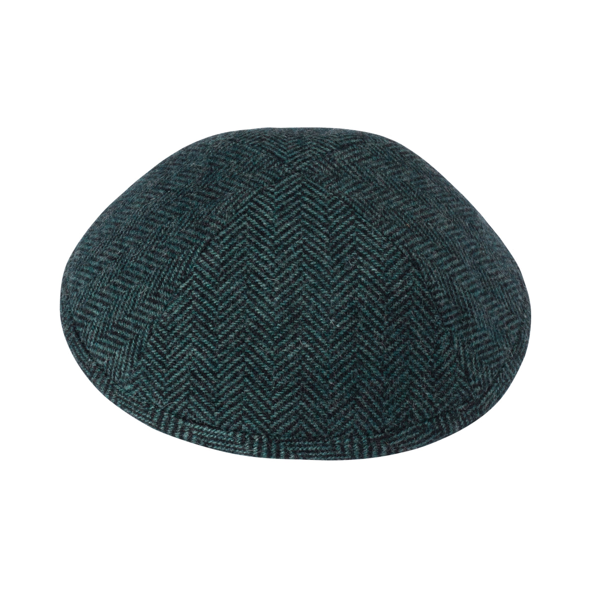 IKIPPAH GREEN HERRINGBONE YARMULKE