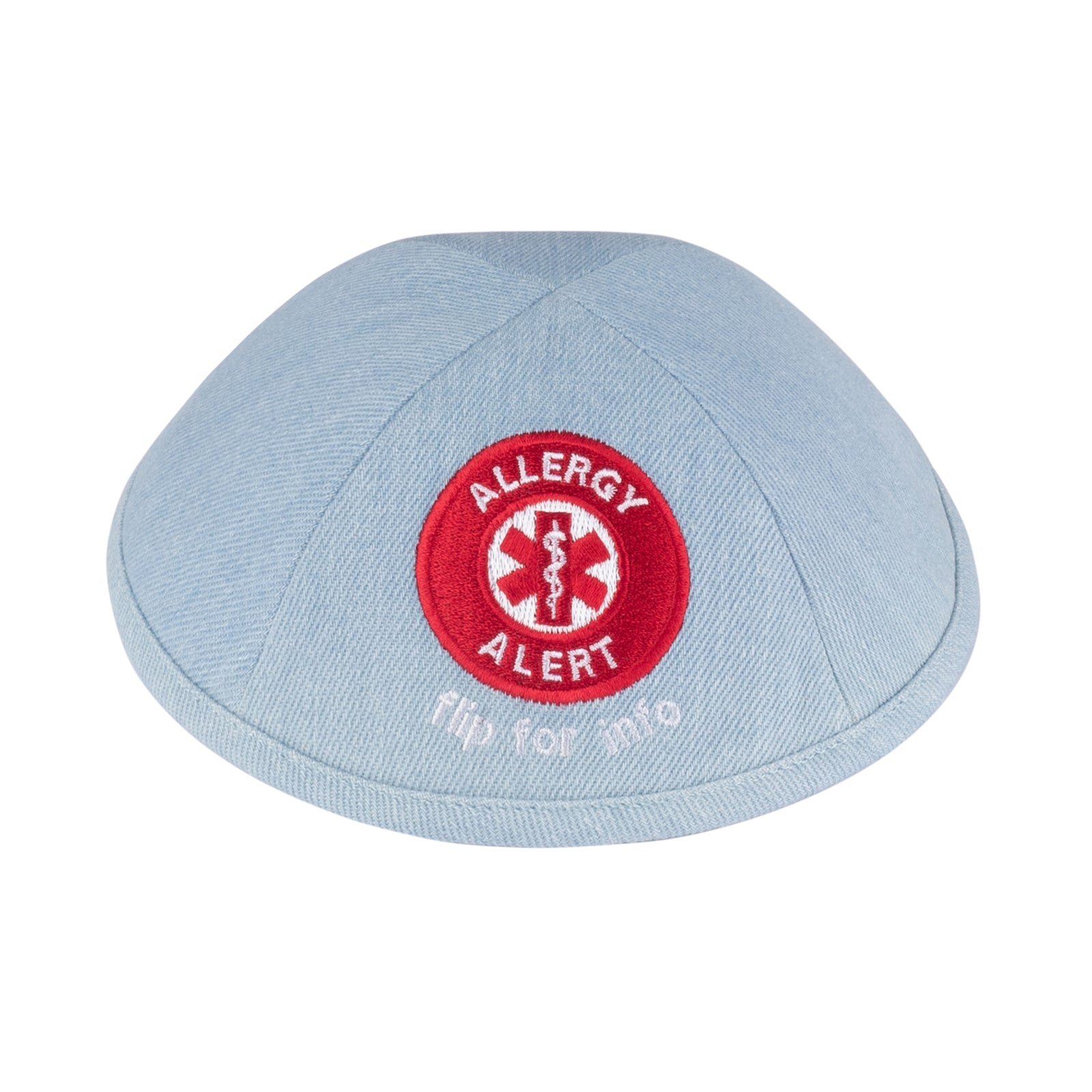 IKIPPAH ALLERGY - LIGHT DENIM YARMULKE