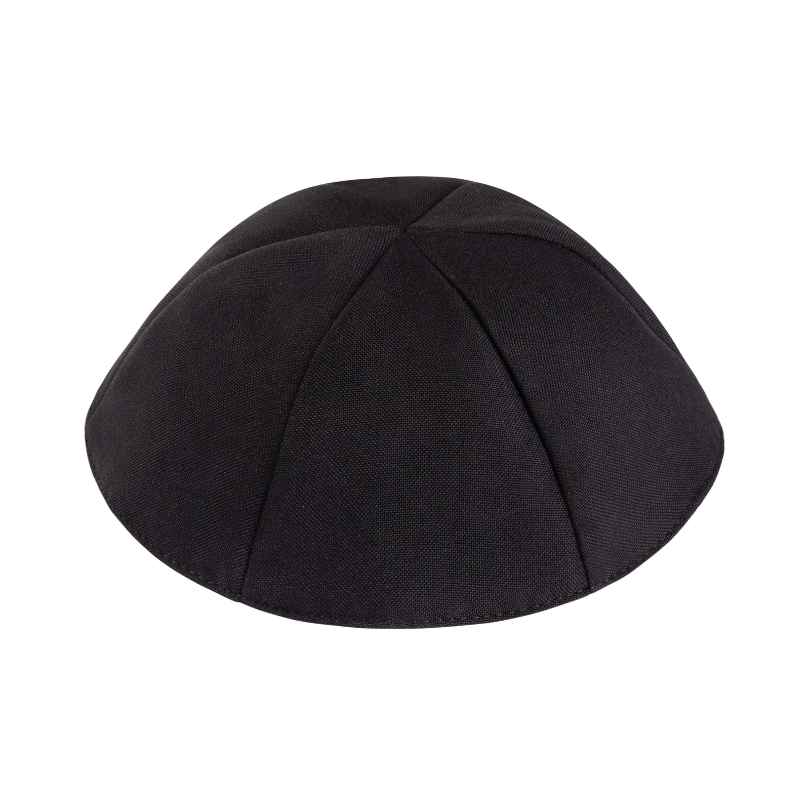 IKIPPAH 6 PART BLACK TERYLENE YARMULKE