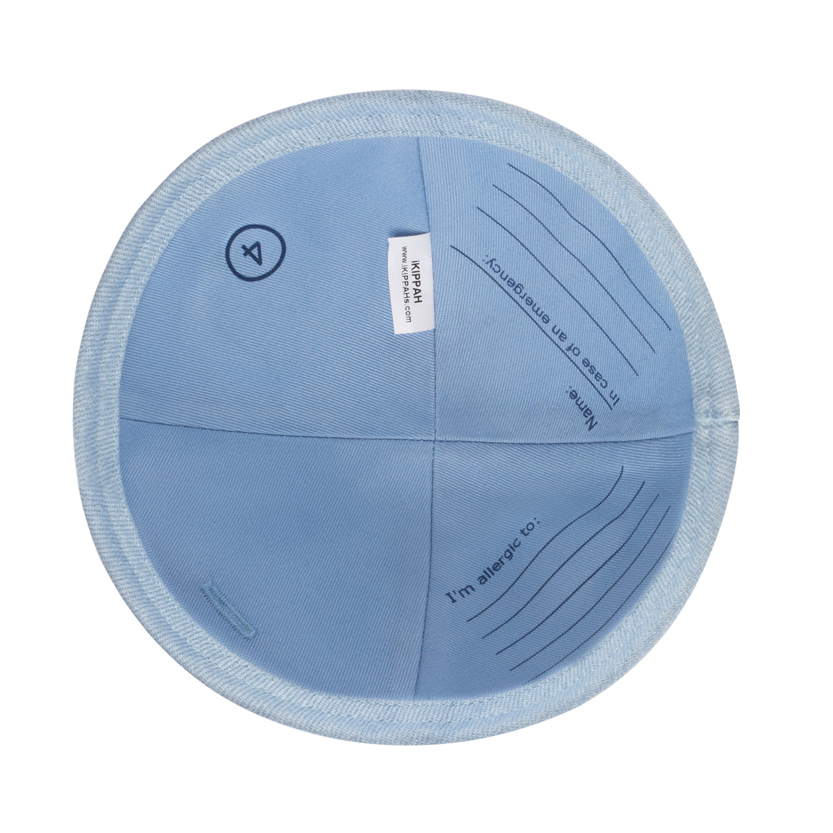 IKIPPAH ALLERGY - LIGHT DENIM YARMULKE