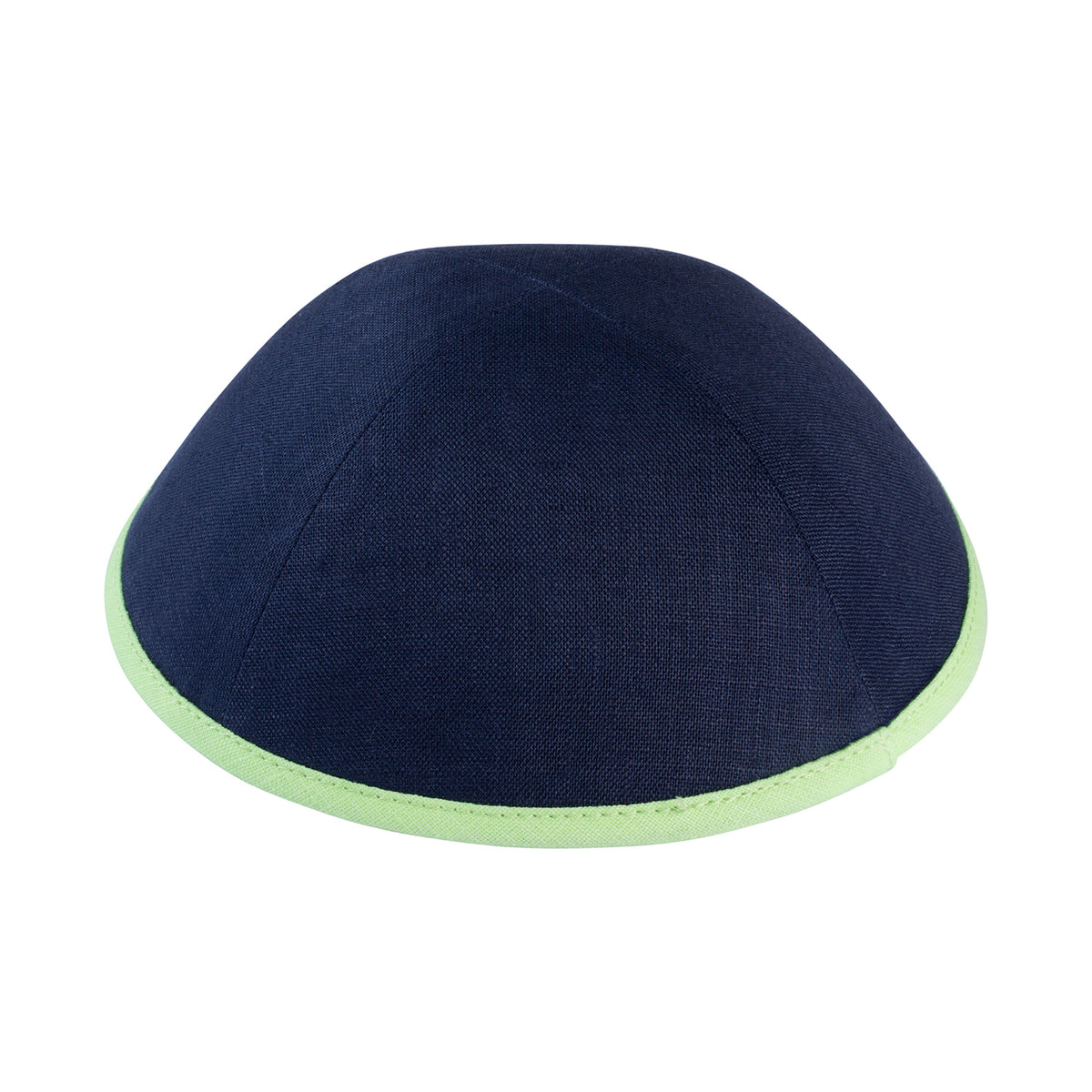 IKIPPAH NAVY LINEN W/ NEON RIM YARMULKE