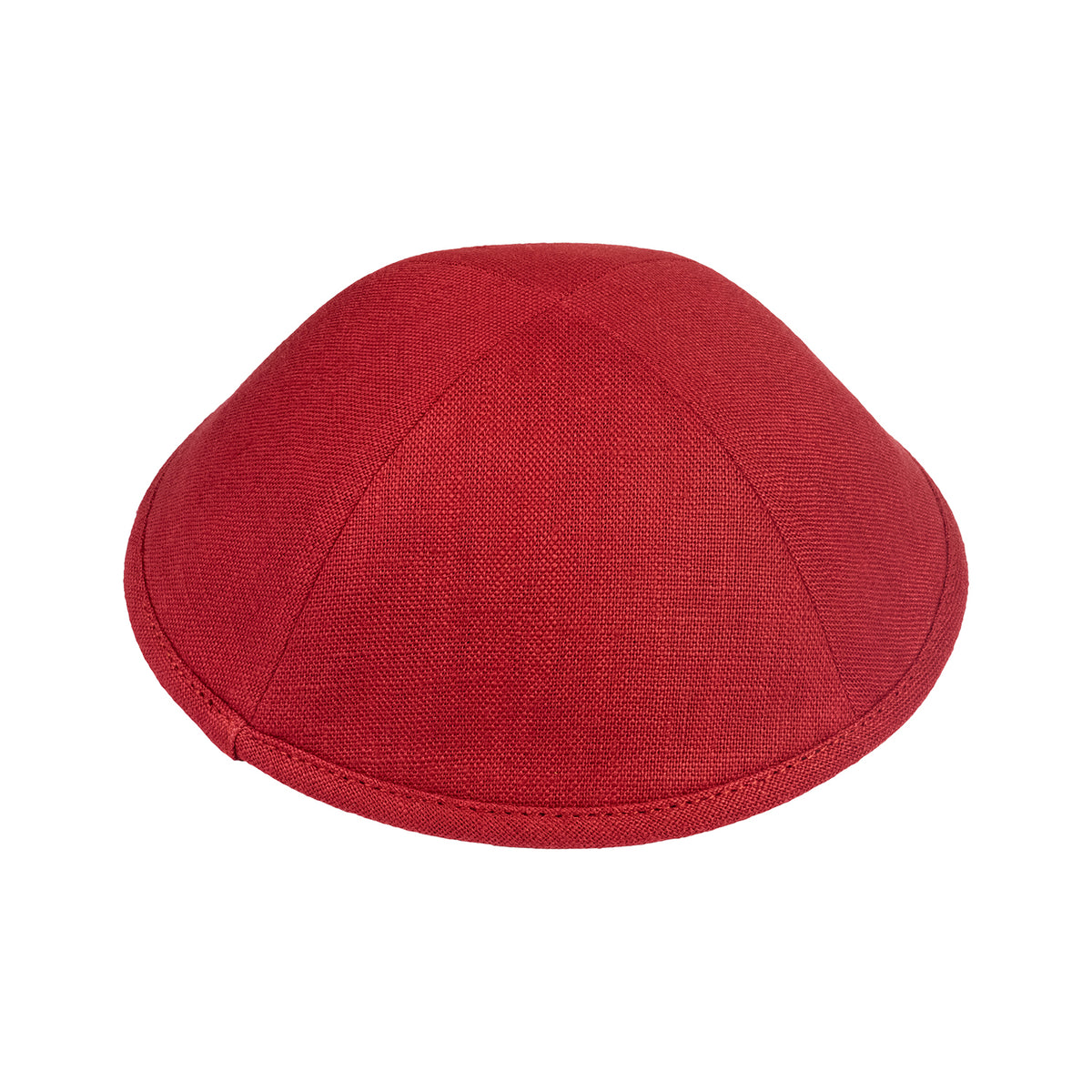 IKIPPAH RED LINEN YARMULKE