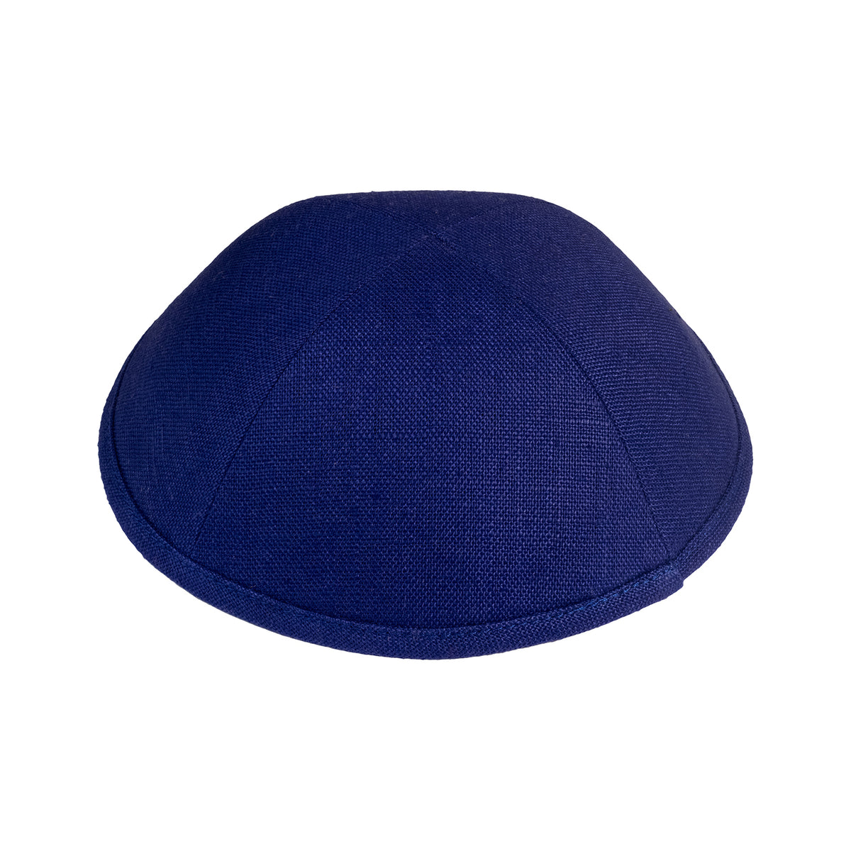 IKIPPAH DARK ROYAL BLUE LINEN YARMULKE