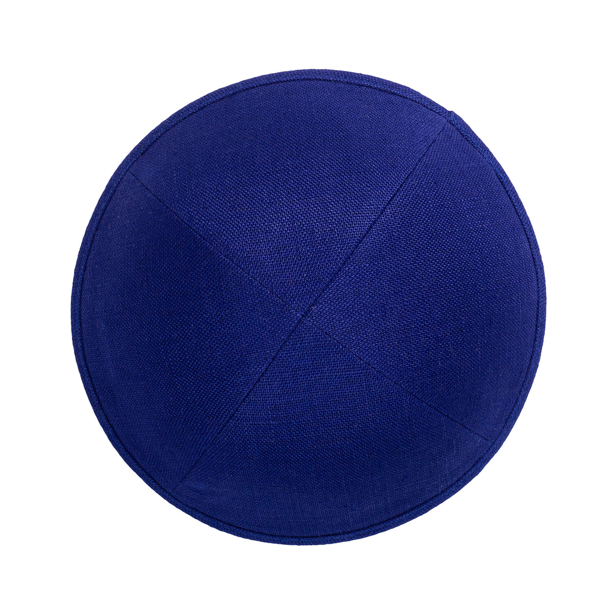 IKIPPAH DARK ROYAL BLUE LINEN YARMULKE
