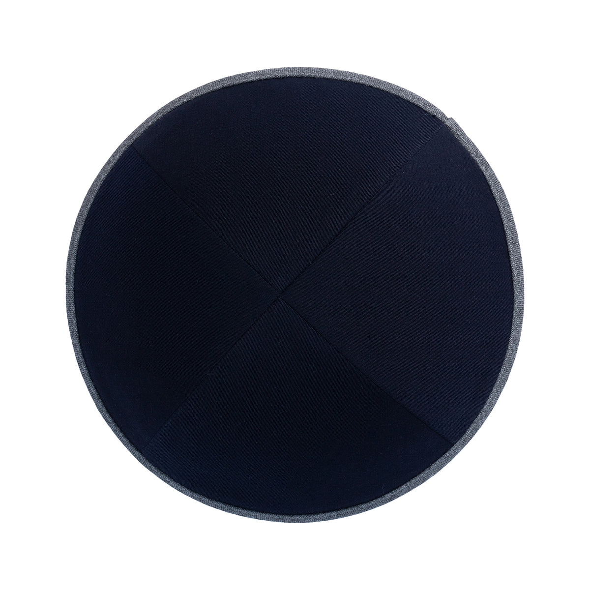 IKIPPAH NAVY SUITING W/ GRAY RIM YARMULKE