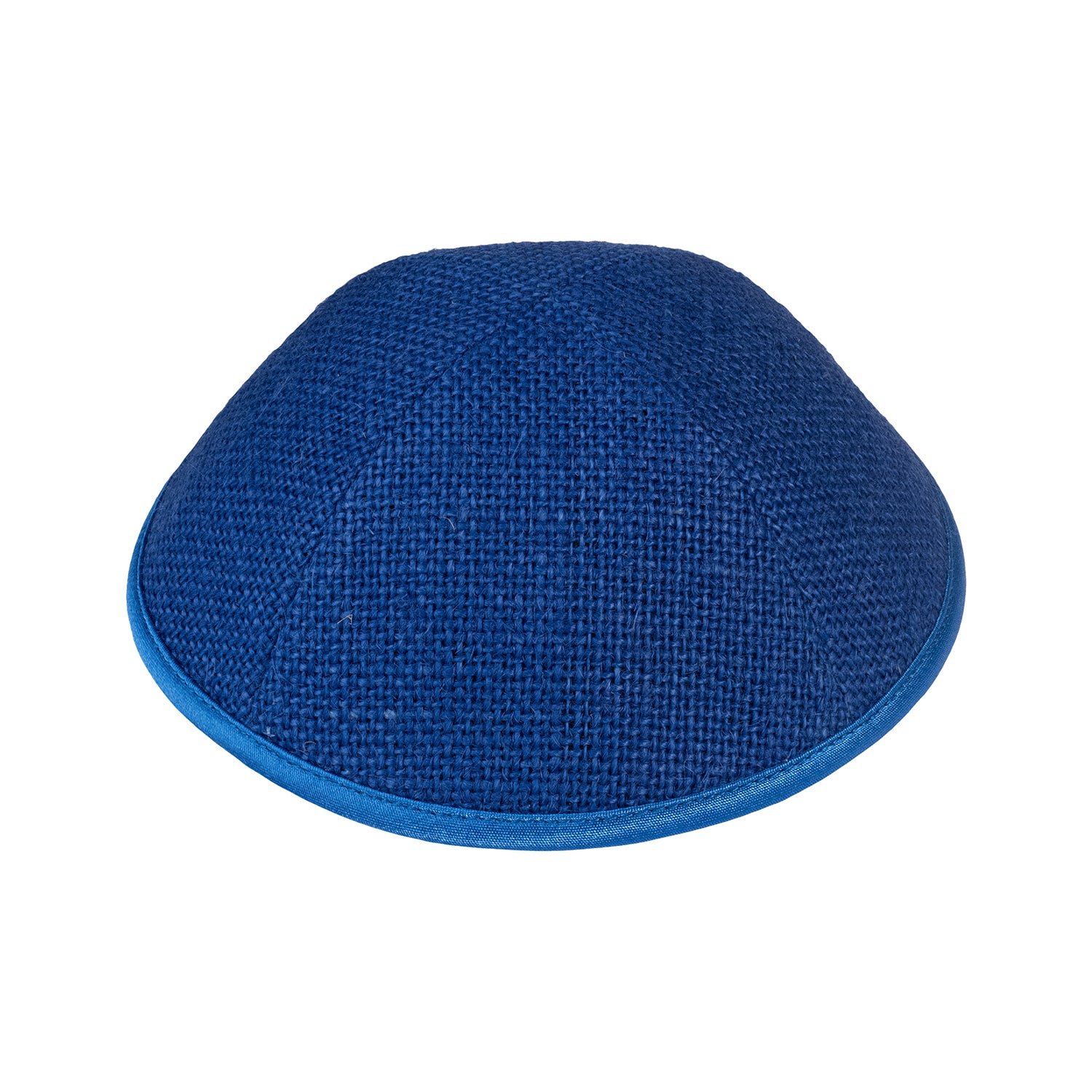 IKIPPAH ROYAL BLUE BURLAP YARMULKE