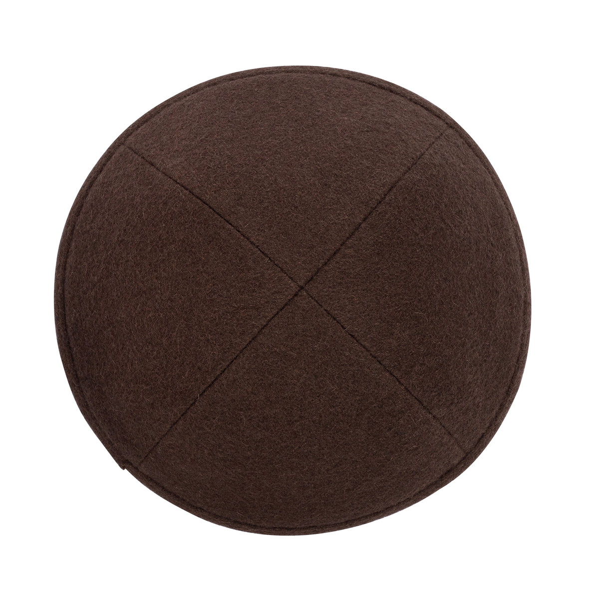 IKIPPAH BROWN WOOL YARMULKE