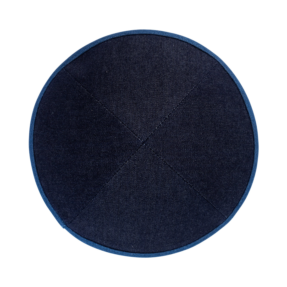 IKIPPAH NAVY DENIM W/ MID BLUE DENIM RIM YARMULKE