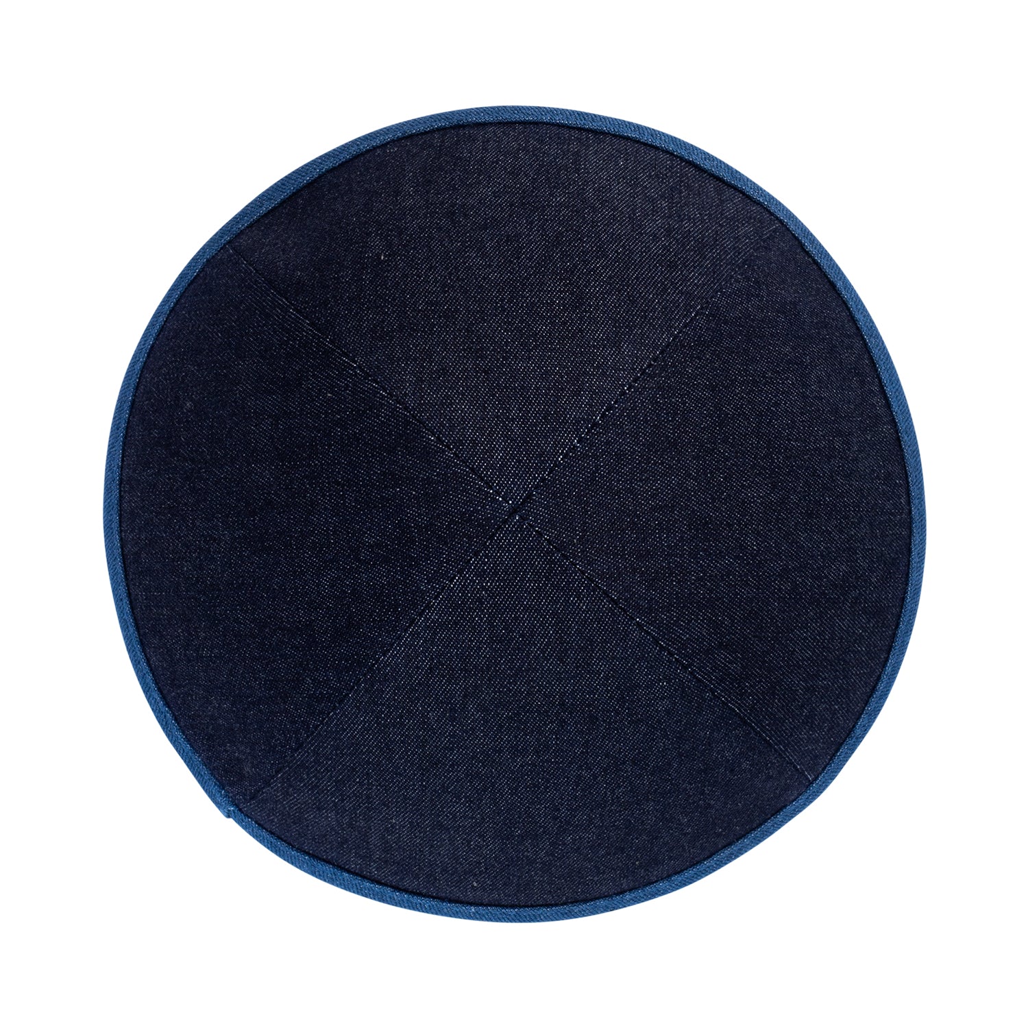 IKIPPAH NAVY DENIM W/ MID BLUE DENIM RIM YARMULKE