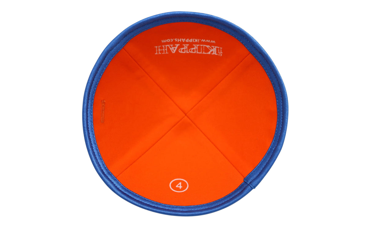 IKIPPAH ROYAL BLUE BURLAP YARMULKE